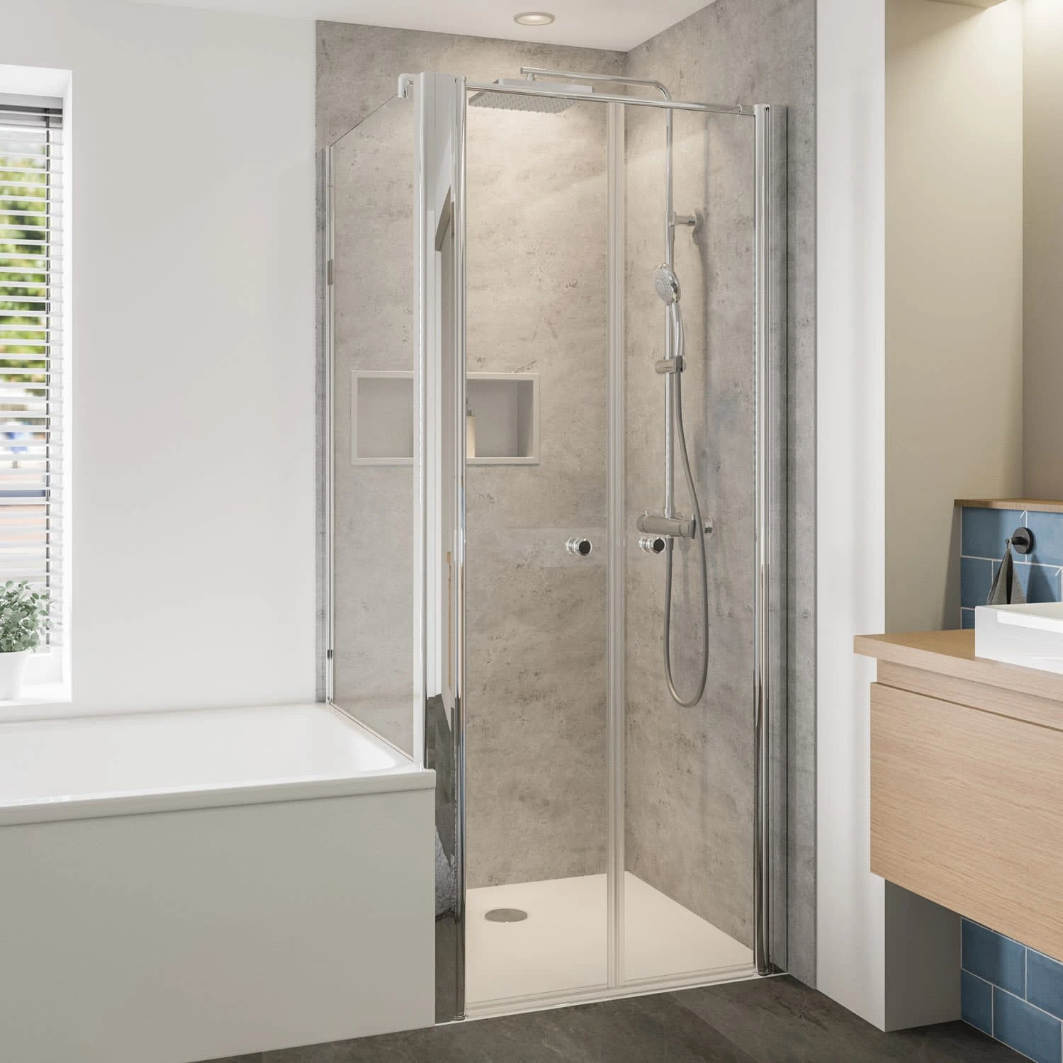 Breuer ELANA 8 Badewannenseitenwand Für Pendeltür Sondermaß, Links 7 Breuer ELANA 8 Badewannenseitenwand Für Pendeltür Sondermaß, Links – Bild 5