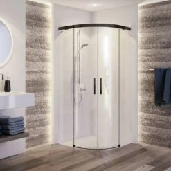 DUSCHOLUX Bella Vita 3 Plus Runddusche Mit Schiebetür Maßanfertigung Bis B: 90 X 90 H: 210 Cm, Mod. 523