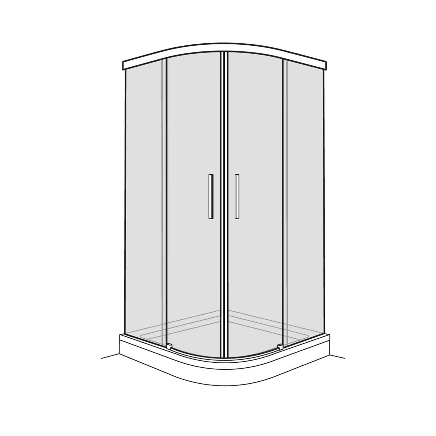 DUSCHOLUX Bella Vita 3 Plus Runddusche Mit Schiebetür Maßanfertigung Bis B: 90 X 90 H: 210 Cm, Mod. 523 4 DUSCHOLUX Bella Vita 3 Plus Runddusche Mit Schiebetür Maßanfertigung Bis B: 90 X 90 H: 210 Cm, Mod. 523 – Bild 2