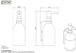 Giese Seifenspender -Grohe Duschen Geschaft giese gifix uno seifenspender 10775822