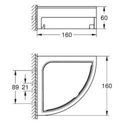 GROHE Start Cube Eckduschkorb -Grohe Duschen Geschaft grohe badaccessoires start cube eckduschkorb 12462248