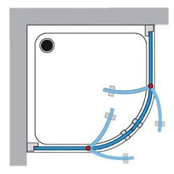 Breuer ELANA 6 Runddusche RD4 90 X 90 X 200 Cm Radius 55 Cm -Grohe Duschen Geschaft hersteller breuer elana rund halbrundduschen rd4 2076224