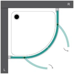 Breuer Espira Runddusche 4-teilig RD4 100 X 100 X 195 Cm, Radius 50 Cm -Grohe Duschen Geschaft hersteller breuer espira rundduschen 4 teilig 669800