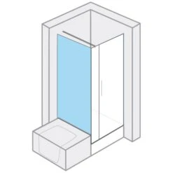 Breuer Europa Design Badewannenseitenwand 0298 Links Sondermaß Für Drehtür Mit Festelement