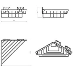 COSMIC Duo Square Eckwandkorb