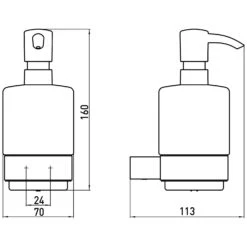 Emco Loft Flüssigseifenspender Wandmodell -Grohe Duschen Geschaft hersteller emco bad accessoires serie loft 5503054