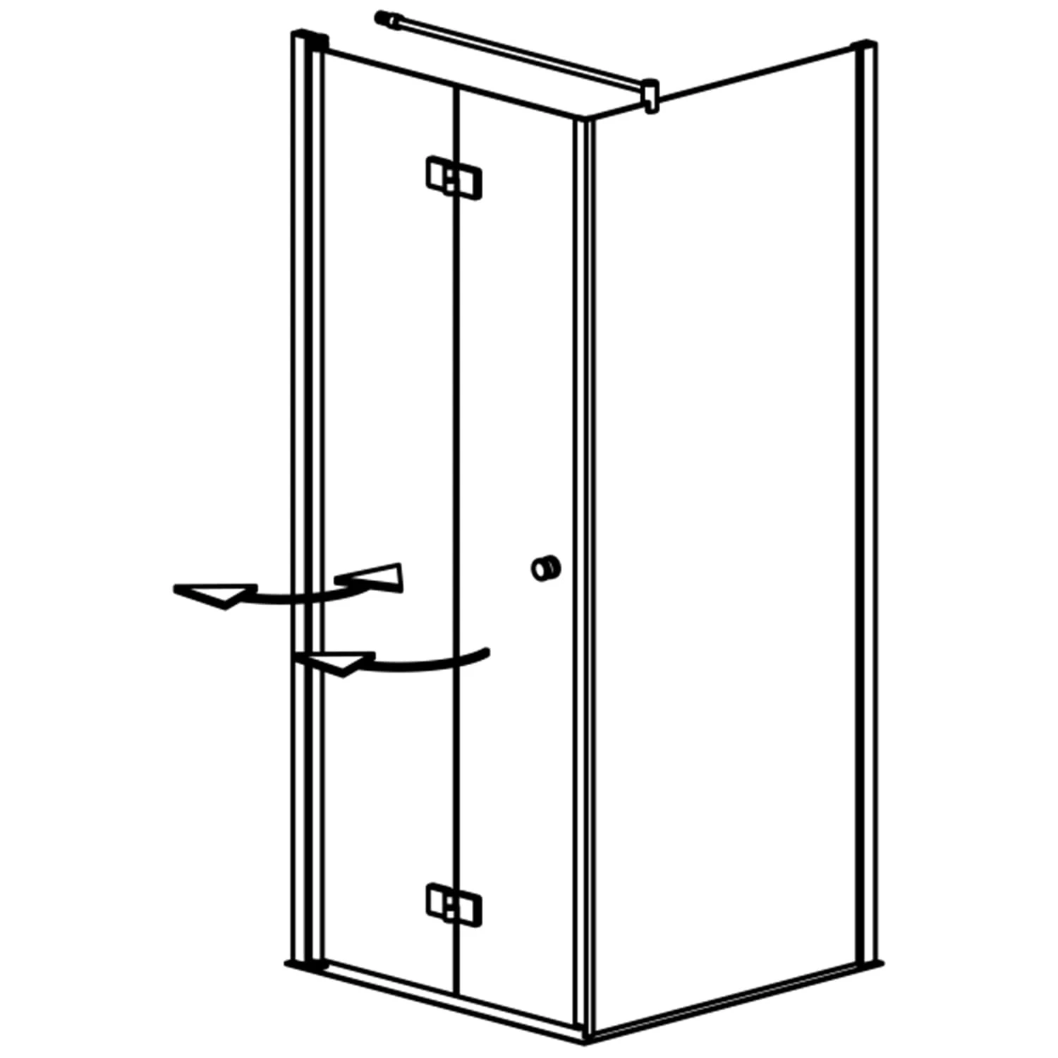 GEO Maw Flex Dreh-Falttür Links 2-teilig Mit Seitenwand, 80 X 100 Cm 3 GEO Maw Flex Dreh-Falttür Links 2-teilig Mit Seitenwand, 80 X 100 Cm