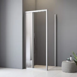 GEO Maw Flex Schiebetür Links 3-teilig Mit Seitenwand, 80 X 90 X 175 Cm -Grohe Duschen Geschaft hersteller geo maw flex fronteinstiege schiebetuer 3782141