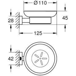 GROHE Essentials Cube Seifenschale Mit Halter