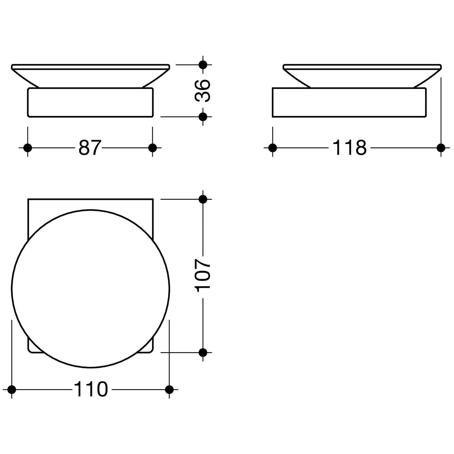 HEWI System 100 Seifenschale Mit Halter 4 HEWI System 100 Seifenschale Mit Halter – Bild 2