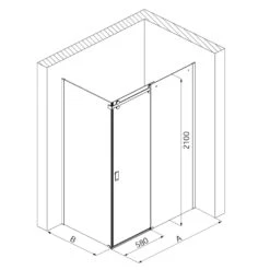 Hoesch Muna Eck-Duschabtrennung 160 X 80 Cm Rechts