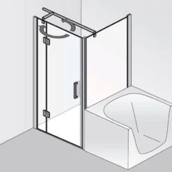 HSK Aperto Verkürzte Seitenwand Für Drehtür Pendelbar, 75 Cm -Grohe Duschen Geschaft hersteller hsk duschkabinen aperto seitenwand drehtuer 1724884