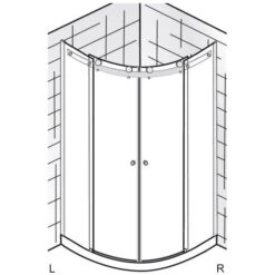 HSK Atelier Plan Schiebetür Classic Runddusche 4-teilig Sondermaß