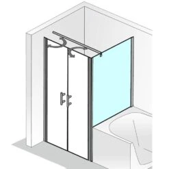 HSK Favorit Nova Verkürzter Seitenwand Für Pendeltür Anschlag Rechts 75 Cm