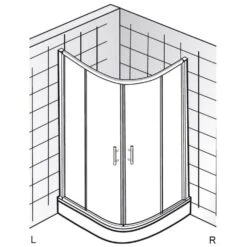 HSK Favorit Gleittür Runddusche 90 X 90 Cm, Radius 55 Cm, Höhe 200 Cm -Grohe Duschen Geschaft hersteller hsk duschkabinen favorit rundduschen gleittuer 1343701