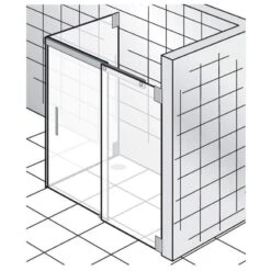 HSK K2 Gleittür Mit Seitenwand Links -Grohe Duschen Geschaft hersteller hsk duschkabinen k2 gleittueren 1115488