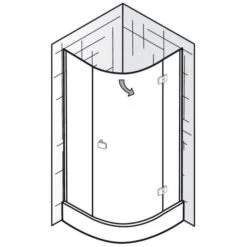 HSK Premium Softcube Runddusche 3-teilig 90 X 90 X 200 Cm Radius 55 Cm, Anschlag Rechts -Grohe Duschen Geschaft hersteller hsk duschkabinen premium softcube viertelkreisduschen 1110547