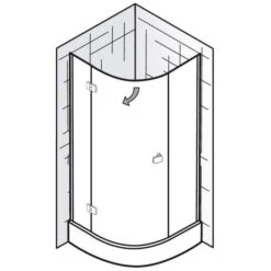 HSK Premium Softcube Runddusche 3-teilig 100 X 100 X 200 Cm Radius 55 Cm, Anschlag Links -Grohe Duschen Geschaft hersteller hsk duschkabinen premium softcube viertelkreisduschen 1110548