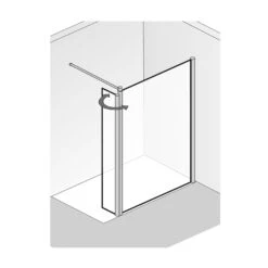 HSK Walk-In Easy 1 Frontelement 160 Cm Mit Einem Schwenkbaren Seitenteil Anschlag Rechts