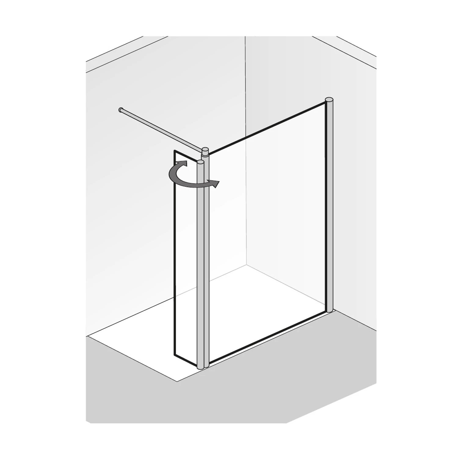 HSK Walk-In Easy 1 Frontelement 160 Cm Mit Einem Schwenkbaren Seitenteil Anschlag Rechts 2 HSK Walk-In Easy 1 Frontelement 160 Cm Mit Einem Schwenkbaren Seitenteil Anschlag Rechts