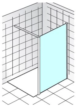HSK Walk-In Easy Frontelement 160 Cm Anschlag Rechts