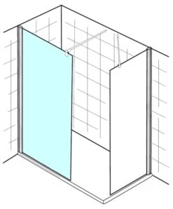 HSK Walk In Premium 2 Gerades Element 90 Cm