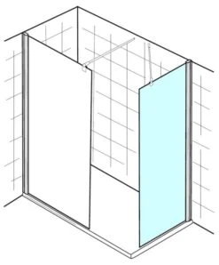 HSK Walk In Premium 2 Seitenwand Sondermaß Höhe Bis 210 Cm