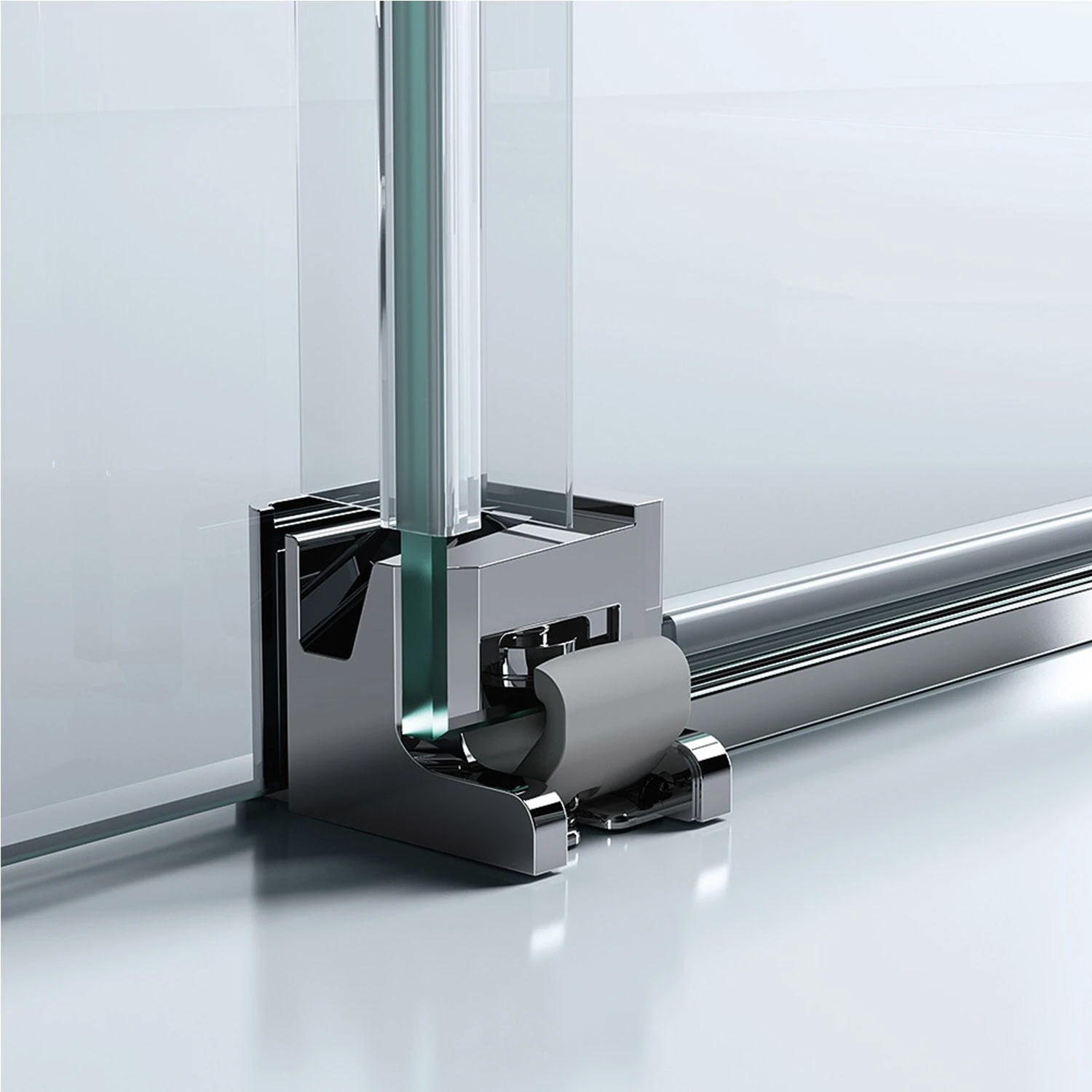 HÜPPE Classics 2 Gleittür 1/4 Kreis Mit Festteilen 100/100 X 190 Cm, R= 50 Cm, Glas Ohne Anti-Plaque 4 HÜPPE Classics 2 Gleittür 1/4 Kreis Mit Festteilen 100/100 X 190 Cm, R= 50 Cm, Glas Ohne Anti-Plaque – Bild 2