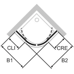 HÜPPE Classics 2 EasyEntry 1/4 Kreis Gleittür 80/80 X 200 Cm, R= 50 Cm, Glas Mit Anti-Plaque -Grohe Duschen Geschaft hersteller hueppe classics 2 gleittuer easyentry 10549871