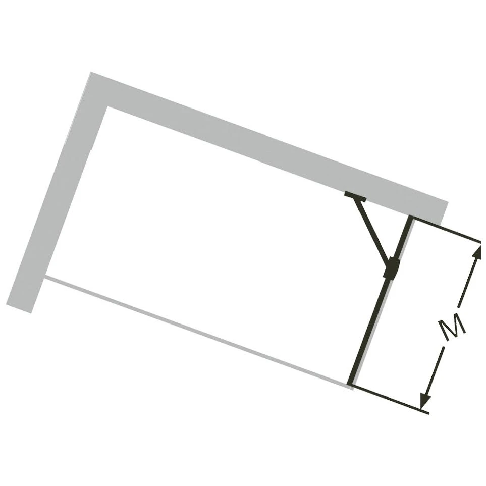 HÜPPE Design Pure 4-Eck Walk-In Seitenwand 110 Cm, Mit Stabilisator, Glas 6 Mm Ohne Anti-Plaque 5 HÜPPE Design Pure 4-Eck Walk-In Seitenwand 110 Cm, Mit Stabilisator, Glas 6 Mm Ohne Anti-Plaque – Bild 3