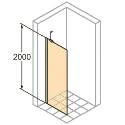 HÜPPE Enjoy Pure Walk-In Seitenwand Alleinstehend Teilgerahmt 75 Cm