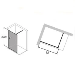 HÜPPE Select+ Walk-In Seitenwand Alleinstehend 8 Mm, 80 X 200 Cm, Mit Querbügel -Grohe Duschen Geschaft hersteller hueppe walk select seitenwand detail4 10384622