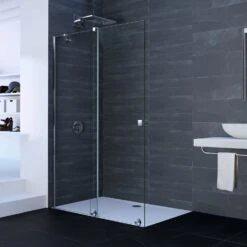 HÜPPE Xtensa Pure Walk-In Gleittür Mit Festem Segment 160 Cm, Anschlag Links -Grohe Duschen Geschaft hersteller hueppe walk xtensa pure 6680320