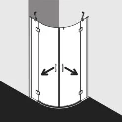Kermi Dark Edition LIGA Viertelkreis Doppel-Drehtür 80 X 200 Cm -Grohe Duschen Geschaft hersteller kermi duschkabinen dark edition viertelkreis 3028199