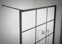 Kermi Dark Edition WALK-IN XD Print 110 X 200 Cm