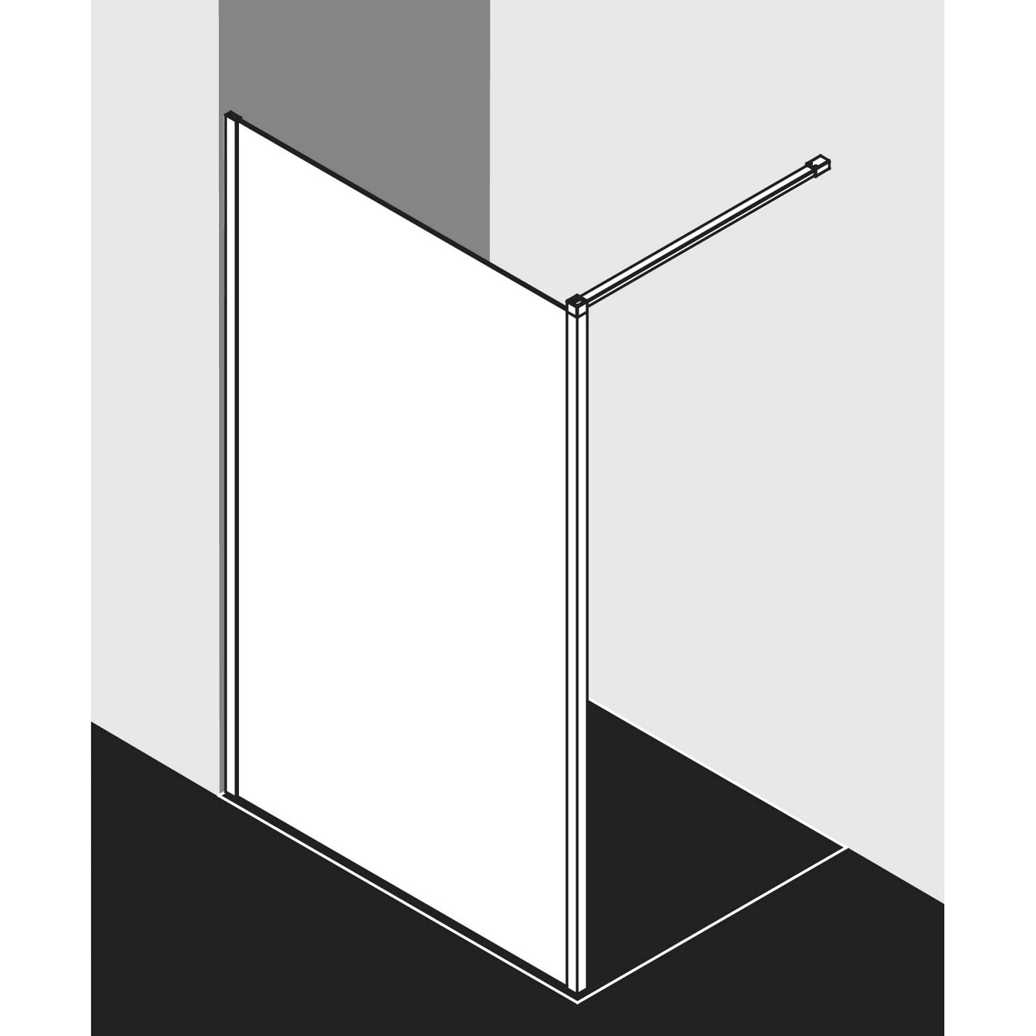 Kermi Dark Edition WALK-IN XB 100 X 200 Cm, Wandprofil Links 4 Kermi Dark Edition WALK-IN XB 100 X 200 Cm, Wandprofil Links – Bild 2