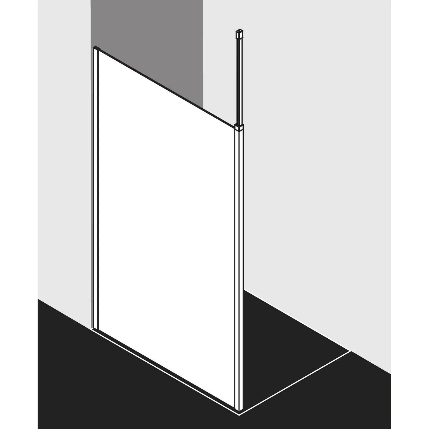 Kermi Dark Edition WALK-IN XB 100 X 200 Cm, Wandprofil Links 5 Kermi Dark Edition WALK-IN XB 100 X 200 Cm, Wandprofil Links – Bild 3