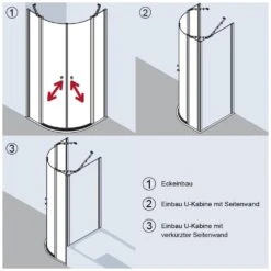 Kermi Ibiza 2000 Viertelkreis-Duschkabine Mit Pendeltüren 90 X 90 X 185 Cm, Radius 50 Cm