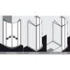 Kermi Nova 2000 Viertelkreis-Duschkabine R55 Mit Pendeltüren U. Festfeldern 90x90x200 Cm