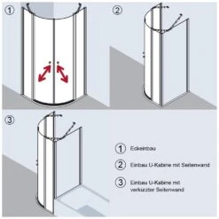 Kermi Ibiza 2000 Viertelkreis-Duschkabine Mit Pendeltüren 100 X 80 Cm, Radius 50 Cm