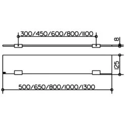 Keuco Moll Glasablage 65 Cm
