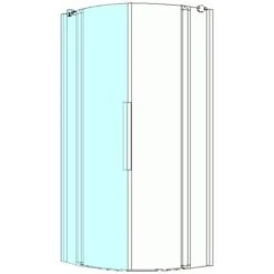 Koralle MyDay Viertelkreis Duschabtrennung VPFS 100 Links, Radius 55 Cm