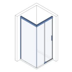 Koralle S600Plus Schiebetür Mit Trennwand Links An Festelement Links Type DSTDF2 160 L, 90 X 160 Cm -Grohe Duschen Geschaft hersteller koralle duschkabinen s600 plus schiebetuer 1613973