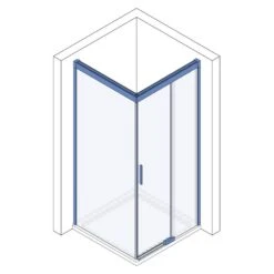 Koralle S600Plus Schiebetür Mit Trennwand Links Type DSTD2 180 L, 90 X 180 Cm -Grohe Duschen Geschaft hersteller koralle duschkabinen s600 plus schiebetuer 2752051