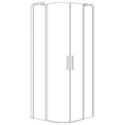 Koralle SL410 Pendeltür VPFS L 80 R550 Schenkel Links Für Viertelkreis -Grohe Duschen Geschaft hersteller koralle duschkabinen sl410 runddusche pendeltuer 2961946