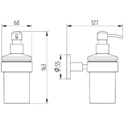 Kronenbach Styla-X 2.0 Seifenspender -Grohe Duschen Geschaft hersteller kronenbach bad accessoires styla x 1620510
