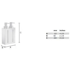 Seifenspender Eckig, 2-fach