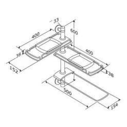 Pressalit PLUS Ablagemodul Für Festmontage, Trägerstange 60