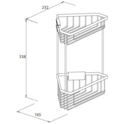 Bravat Eck-Duschkorb Mit 2 Etagen 23 Cm