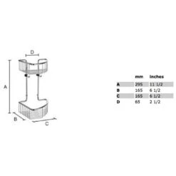 Smedbo Sideline Eckseifenkorb, Zweifach
